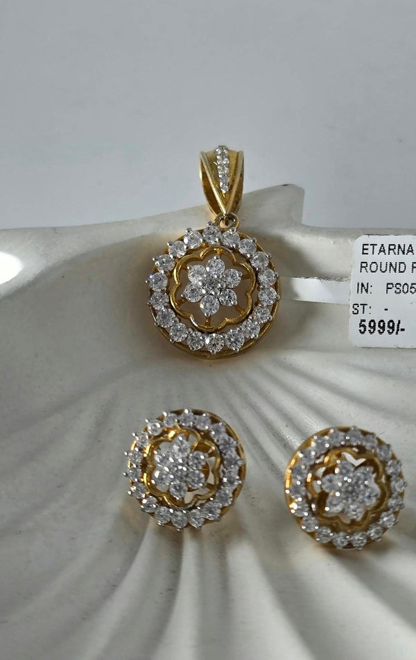 925 silver CZ pendant set
