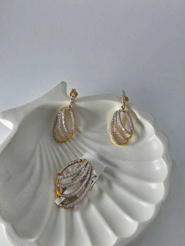 925 silver CZ pendant set