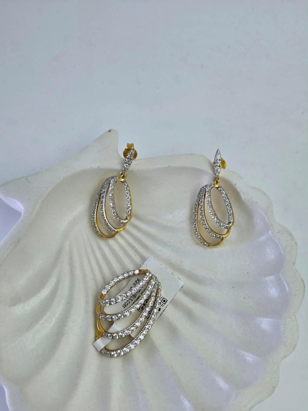 925 silver CZ pendant set