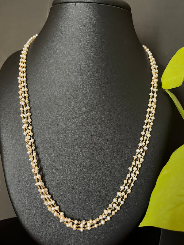 Fresh water pearls 3 lines mala