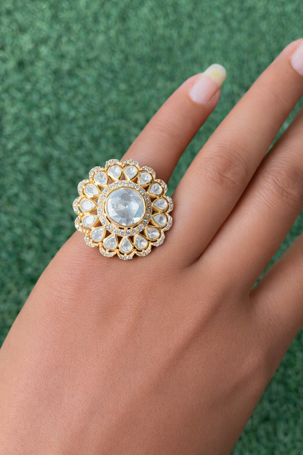 Ivika moissonite ring