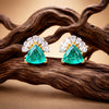 925 silver moissanite green earrings