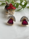 925 silver ruby earrings