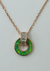 925 silver rose gold pendant with chain