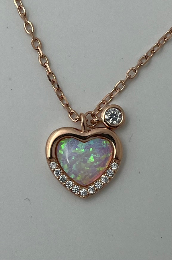 925 silver rose gold pendant with chain