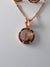 925 silver rose gold pendant set