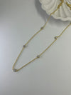 925 silver chain with cz flowers