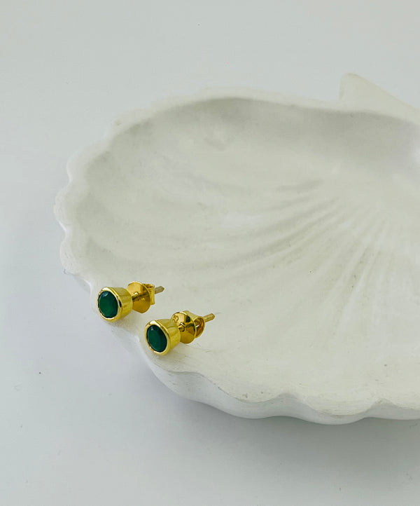 925 silver emerald stud