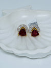 925 silver ruby earrings