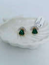 925 silver moissanite green earrings