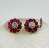 925 silver flower earrings
