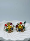 925 silver navratan earrings