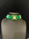 Ivika Green Onyx Pearl & Moissanite Polki Choker Necklace