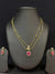 Ivika Ruby & Moissanite Locket Necklace With CZ Earrings