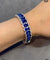 lab grown blue shapire 925 silver bracelet