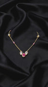 Ruby moissonite necklace